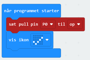 Sæt pull pin P0 til op