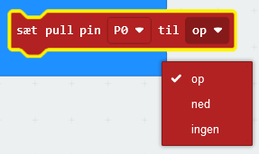 Sæt pull pin op